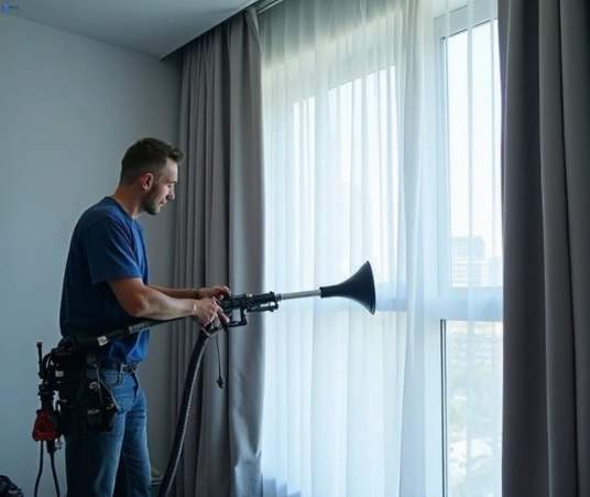 Professional curtain steam cleaning process equipment Matty Curtain Cleaning west-woombye
